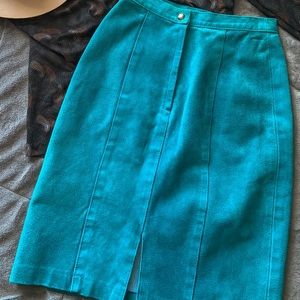 Vintage Genuine Leather Skirt
